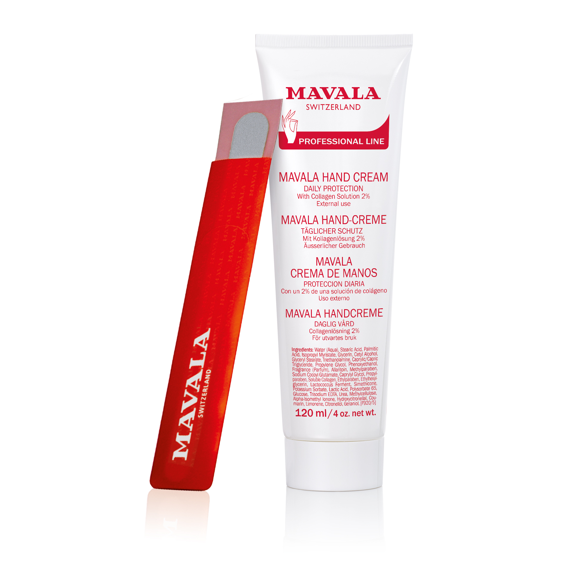 MAVALA Handcreme mit 2 % Kollagenlösung  + Sandblattfeile
